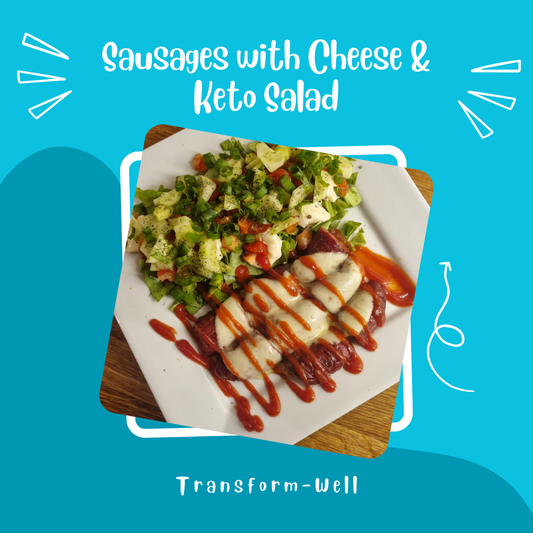 Sausages with Cheese & Keto Salad
